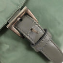 PRADA Backpack Nylon Green Silver Auth 143502-26