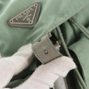 PRADA Backpack Nylon Green Silver Auth 143502-27