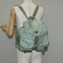 PRADA Backpack Nylon Green Silver Auth 143502-34