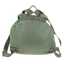 PRADA Backpack Nylon Green Silver Auth 143502-2