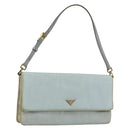 PRADA Shoulder Bag Nylon Light Blue Gold Auth 143505-1