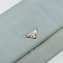 PRADA Shoulder Bag Nylon Light Blue Gold Auth 143505-18