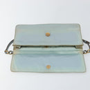 PRADA Shoulder Bag Nylon Light Blue Gold Auth 143505-10
