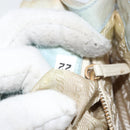 PRADA Shoulder Bag Nylon Light Blue Gold Auth 143505-12