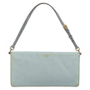 PRADA Shoulder Bag Nylon Light Blue Gold Auth 143505-2