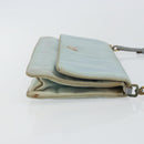 PRADA Shoulder Bag Nylon Light Blue Gold Auth 143505-3