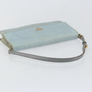 PRADA Shoulder Bag Nylon Light Blue Gold Auth 143505-7