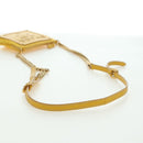 PRADA Chain Shoulder Bag Nylon Leather Yellow Gold Auth 143507-7