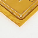 PRADA Chain Shoulder Bag Nylon Leather Yellow Gold Auth 143507V-16