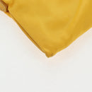 PRADA Chain Shoulder Bag Nylon Leather Yellow Gold Auth 143507V-18
