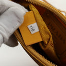 PRADA Chain Shoulder Bag Nylon Leather Yellow Gold Auth 143507V-12