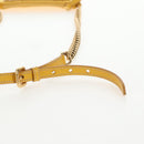 PRADA Chain Shoulder Bag Nylon Leather Yellow Gold Auth 143507V-14