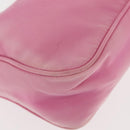 PRADA Hand Bag Nylon Pink Silver Auth 143508-10