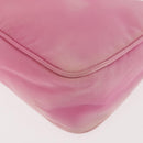 PRADA Hand Bag Nylon Pink Silver Auth 143508-11