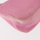 PRADA Hand Bag Nylon Pink Silver Auth 143508-12