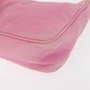 PRADA Hand Bag Nylon Pink Silver Auth 143508-13