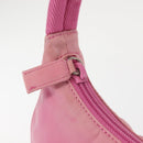 PRADA Hand Bag Nylon Pink Silver Auth 143508-15