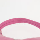 PRADA Hand Bag Nylon Pink Silver Auth 143508-8