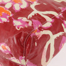 CHANEL High Summer Tote Bag Vinyl Red Silver CC Auth 143512-17