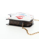 LOUIS VUITTON Monogram Game On Portefeuille Zoe Bag White M80226 LV Auth 143515M-5