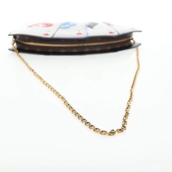 LOUIS VUITTON Monogram Game On Portefeuille Zoe Bag White M80226 LV Auth 143515SM