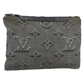 LOUIS VUITTON Monogram 2054 Reversible Pochette Bag Nylon M68777 LV Auth 143523