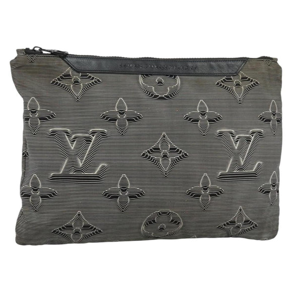 LOUIS VUITTON Monogram 2054 Reversible Pochette Bag Nylon M68777 LV Auth 143523