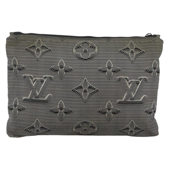 LOUIS VUITTON Monogram 2054 Reversible Pochette Bag Nylon M68777 LV Auth 143523