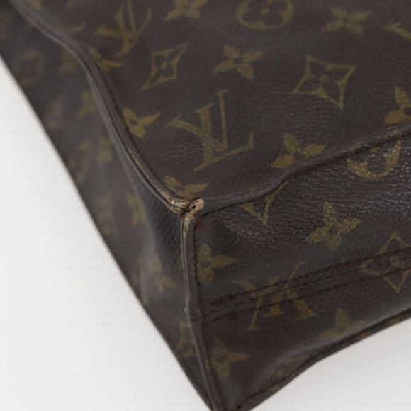LOUIS VUITTON Monogram Sac Plat Hand Bag M51140 LV Auth 143529