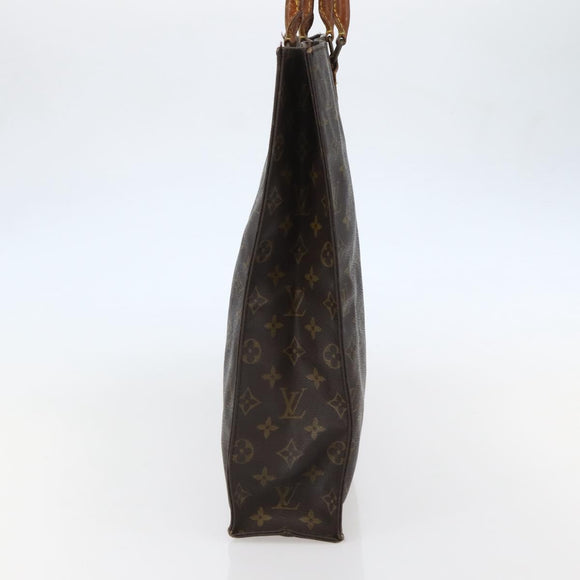 LOUIS VUITTON Monogram Sac Plat Hand Bag M51140 LV Auth 143529