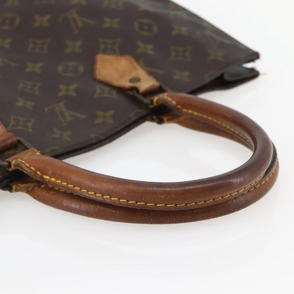 LOUIS VUITTON Monogram Sac Plat Hand Bag M51140 LV Auth 143529
