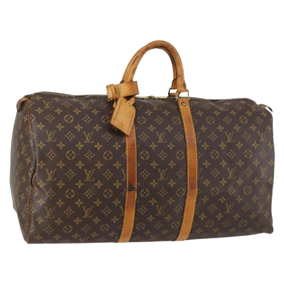 LOUIS VUITTON Monogram Keepall 55 Boston Bag M41424 LV Auth 143531