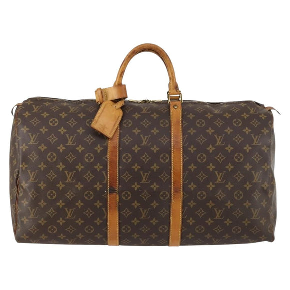 LOUIS VUITTON Monogram Keepall 55 Boston Bag M41424 LV Auth 143531