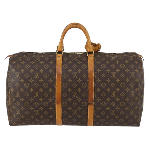 LOUIS VUITTON Monogram Keepall 55 Boston Tas M41424 LV Auth 143531