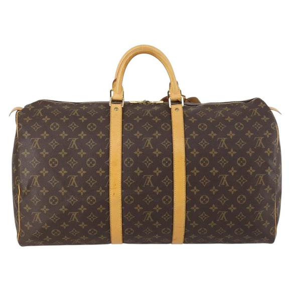 LOUIS VUITTON Monogram Keepall 55 Boston Bag M41424 LV Auth 143532