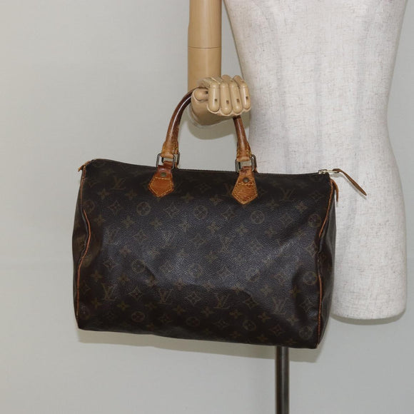 LOUIS VUITTON Monogram Speedy 35 Hand Bag M41524 LV Auth 143533