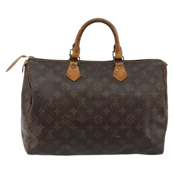 LOUIS VUITTON Monogram Speedy 35 Hand Bag M41524 LV Auth 143533