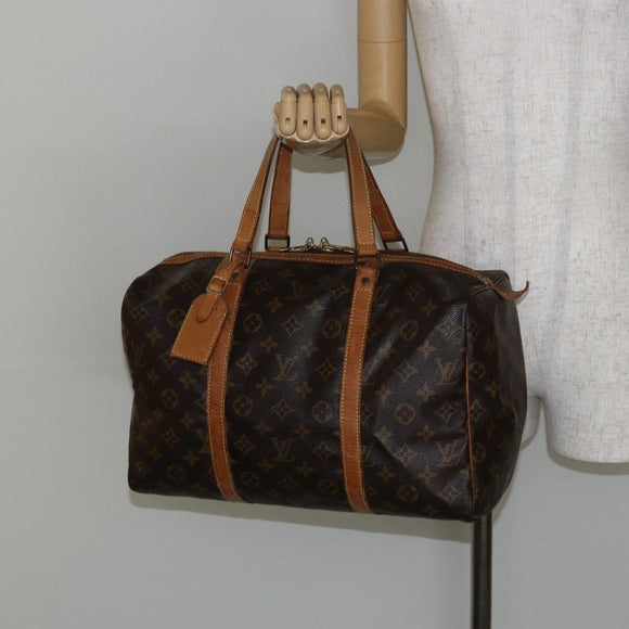 LOUIS VUITTON Monogram Sac Souple 35 Boston Bag M41626 LV Auth 143534