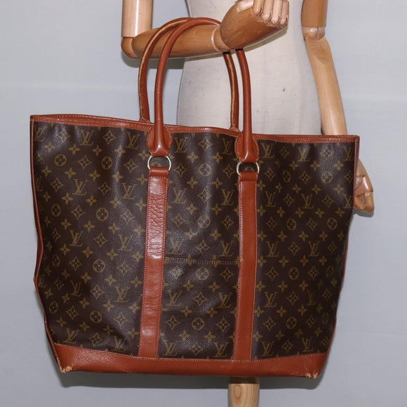 LOUIS VUITTON Monogram Sac Weekend GM Tote Bag M42420 LV Auth 143542