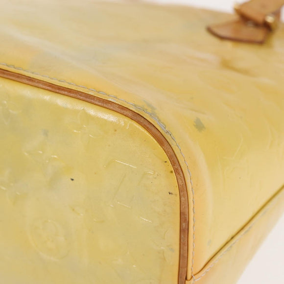 LOUIS VUITTON Monogram Vernis Houston Hand Bag Gris M91053 LV Auth 143547