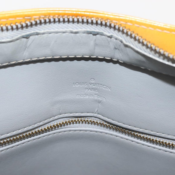 LOUIS VUITTON Monogram Vernis Houston Hand Bag Gris M91053 LV Auth 143547