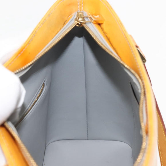 LOUIS VUITTON Monogram Vernis Houston Hand Bag Gris M91053 LV Auth 143547