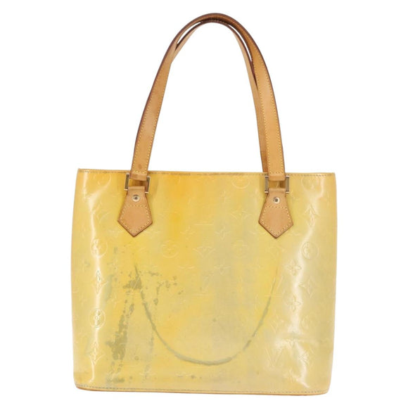 LOUIS VUITTON Monogram Vernis Houston Hand Bag Gris M91053 LV Auth 143547