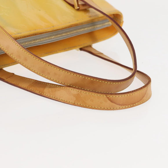 LOUIS VUITTON Monogram Vernis Houston Hand Bag Gris M91053 LV Auth 143547