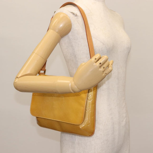 LOUIS VUITTON Monogram Vernis Thompson Street Bag Beige M91301 LV Auth 143548