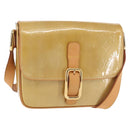 LOUIS VUITTON Monogram Vernis Christie GM Shoulder Bag Beige M91147 Auth 143549-1