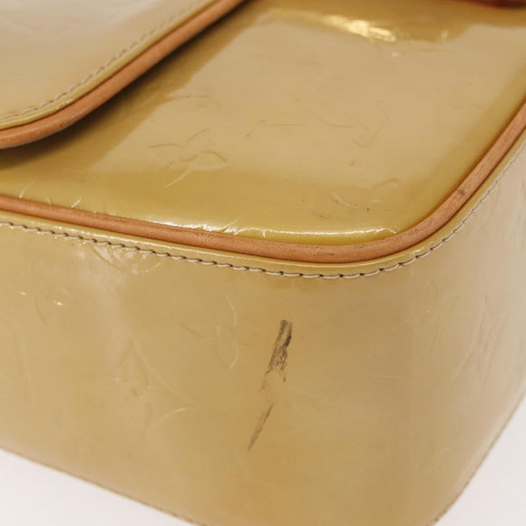 LOUIS VUITTON Monogram Vernis Christie GM Shoulder Bag Beige M91147 Auth 143549