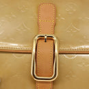 LOUIS VUITTON Monogram Vernis Christie GM Shoulder Bag Beige M91147 Auth 143549-17