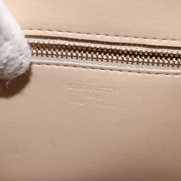 LOUIS VUITTON Monogram Vernis Christie GM Shoulder Bag Beige M91147 Auth 143549