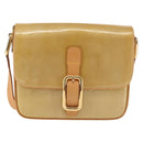 LOUIS VUITTON Monogram Vernis Christie GM Shoulder Bag Beige M91147 Auth 143549-13